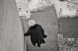 old lady walking