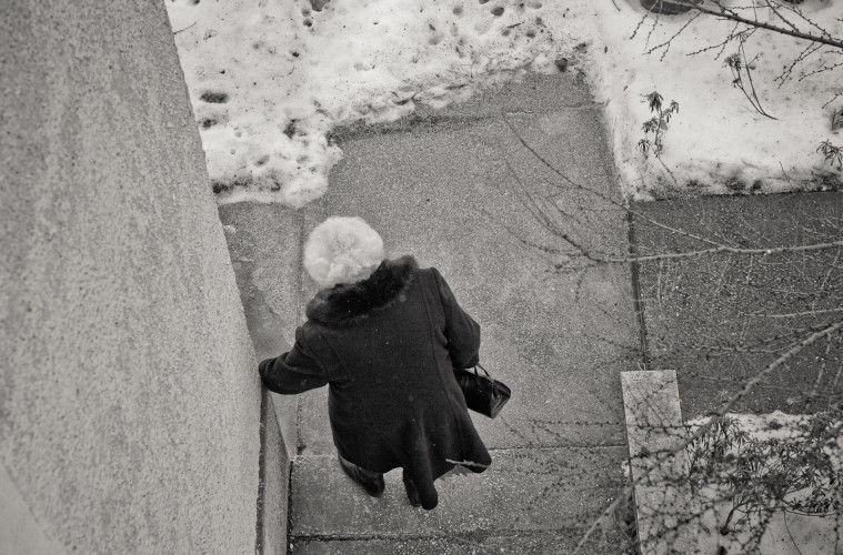 old lady walking